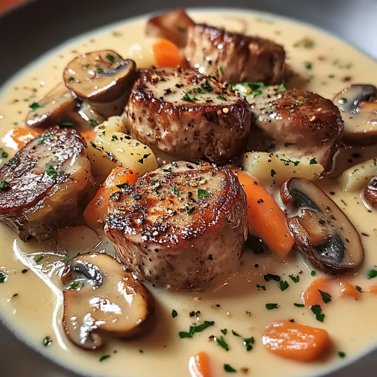 Blanquette de Filet Mignon de boeuf aux Champignons