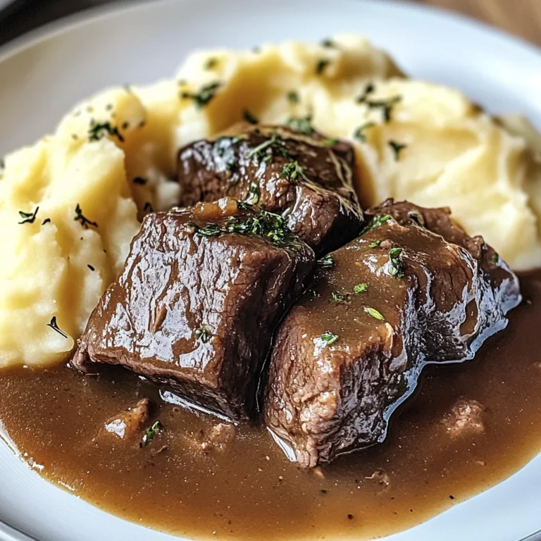 Bœuf Braisé en Sauce avec Purée Maison