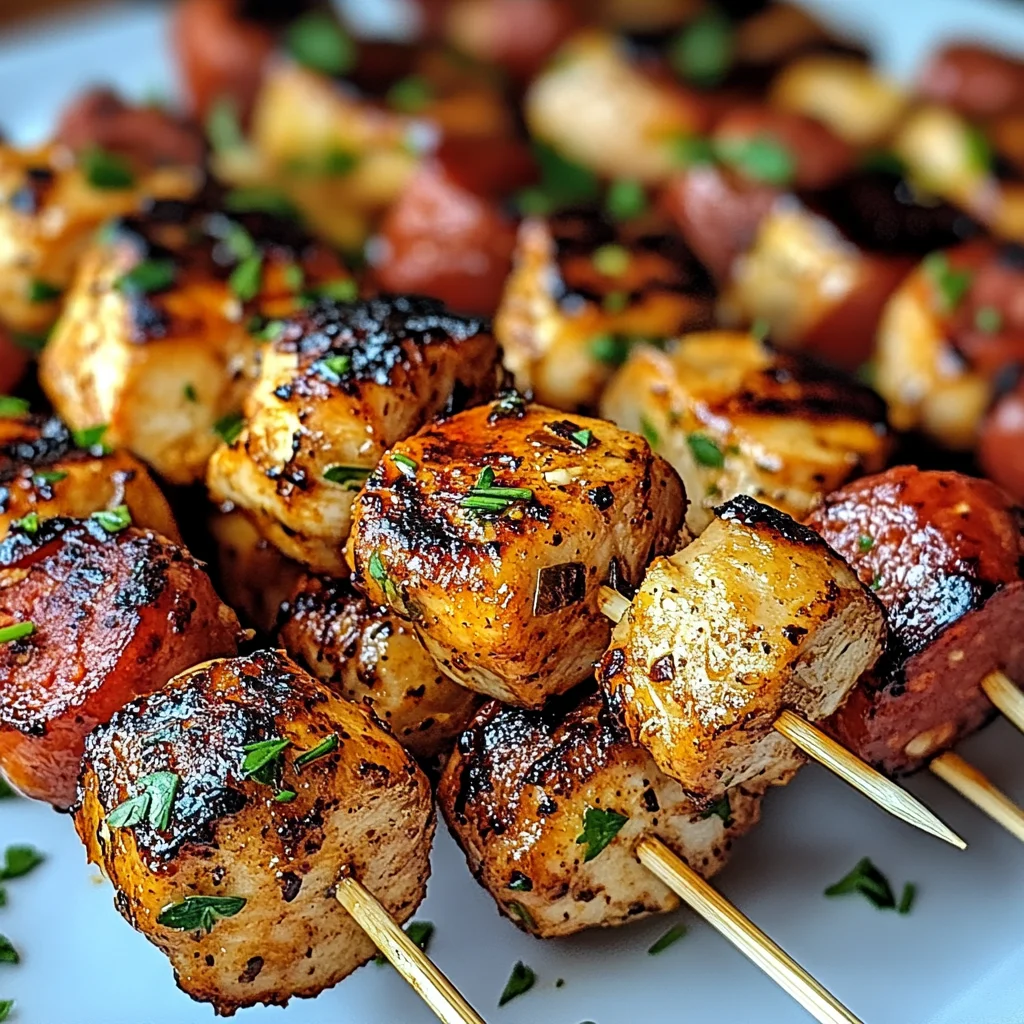 Brochettes de Poulet au Chorizo & Herbes