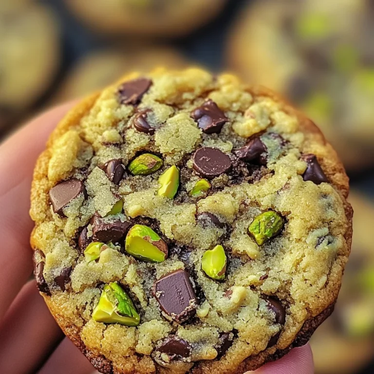 Cookies pistache et pépites de chocolat noir
