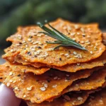Crackers de patate douce, romarin et avoine