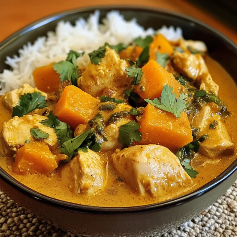 Curry onctueux de poulet et butternut