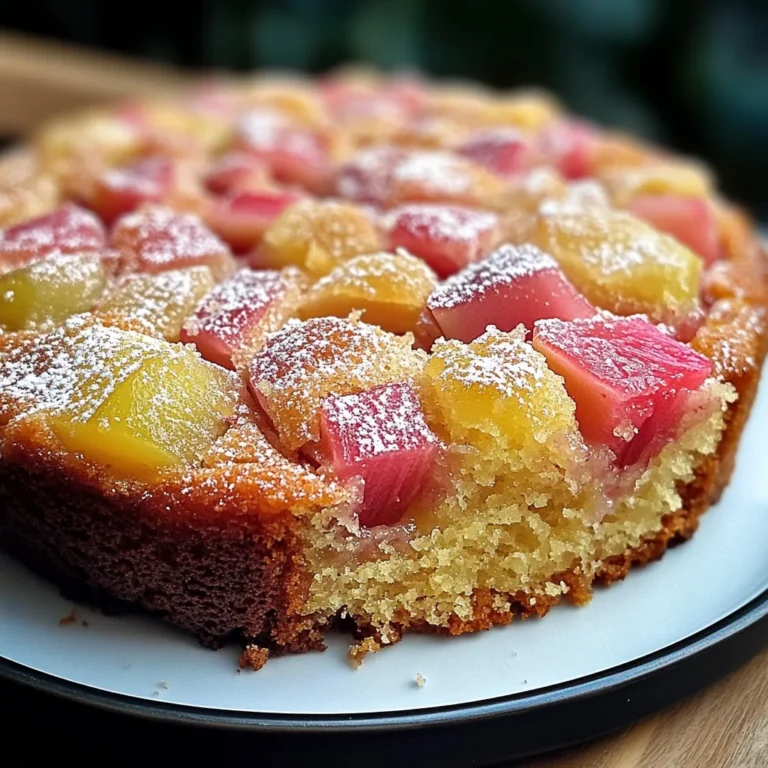 Gâteau à la rhubarbe