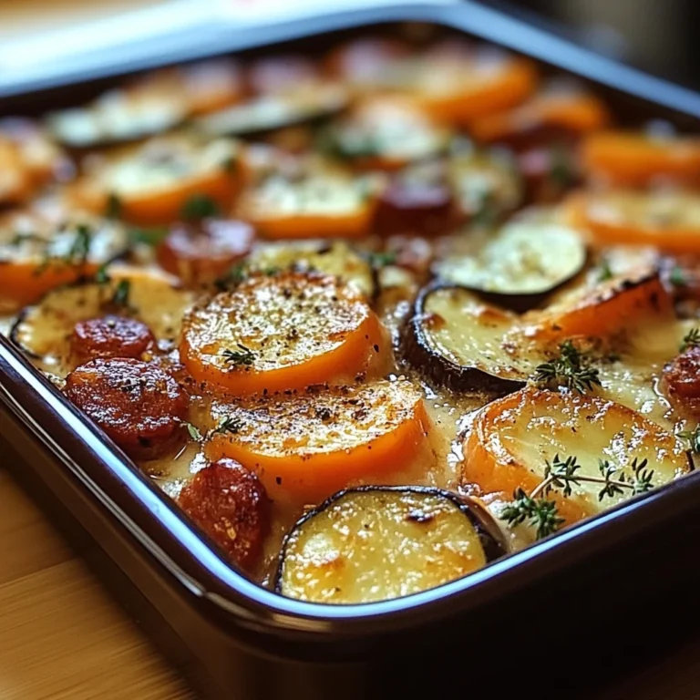 Gratin de légumes au paprika et chorizo