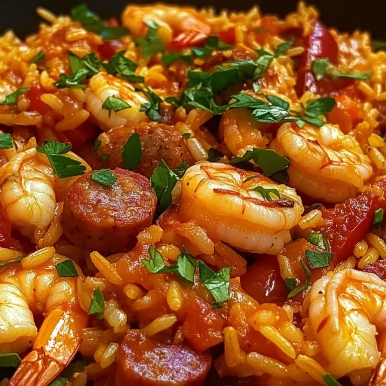 Jambalaya créole au poulet, crevettes et saucisses