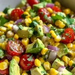 Salade de maïs et avocat