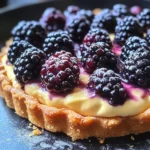 Tarte briochée aux mûres et à la crème d'amandes