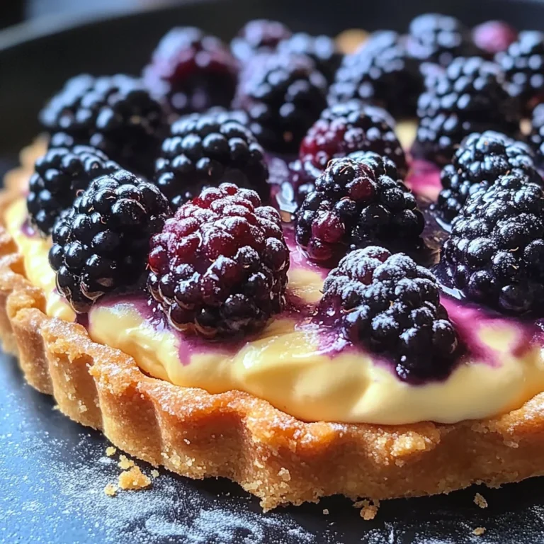 Tarte briochée aux mûres et à la crème d'amandes