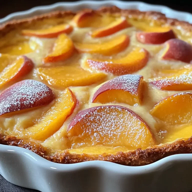 Clafoutis aux Pêches : Un Dessert Fruité et Fondant