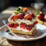 Dessert italien aux fraises fraîches