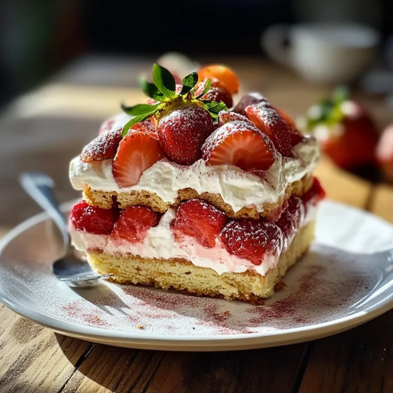 Dessert italien aux fraises fraîches