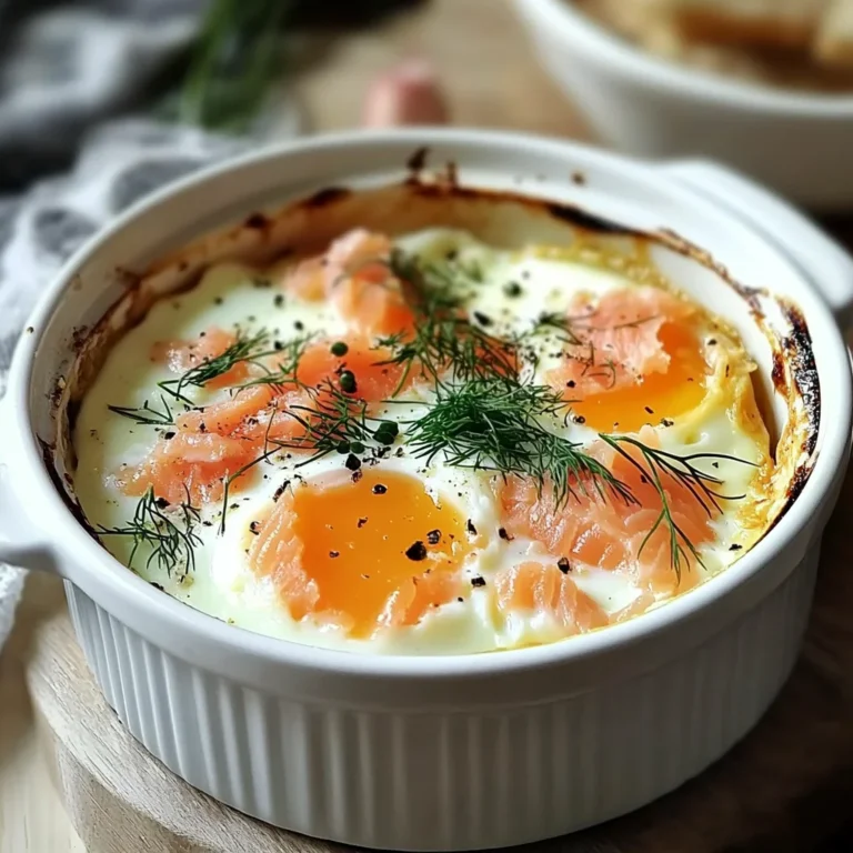 Œufs cocotte au saumon fumé