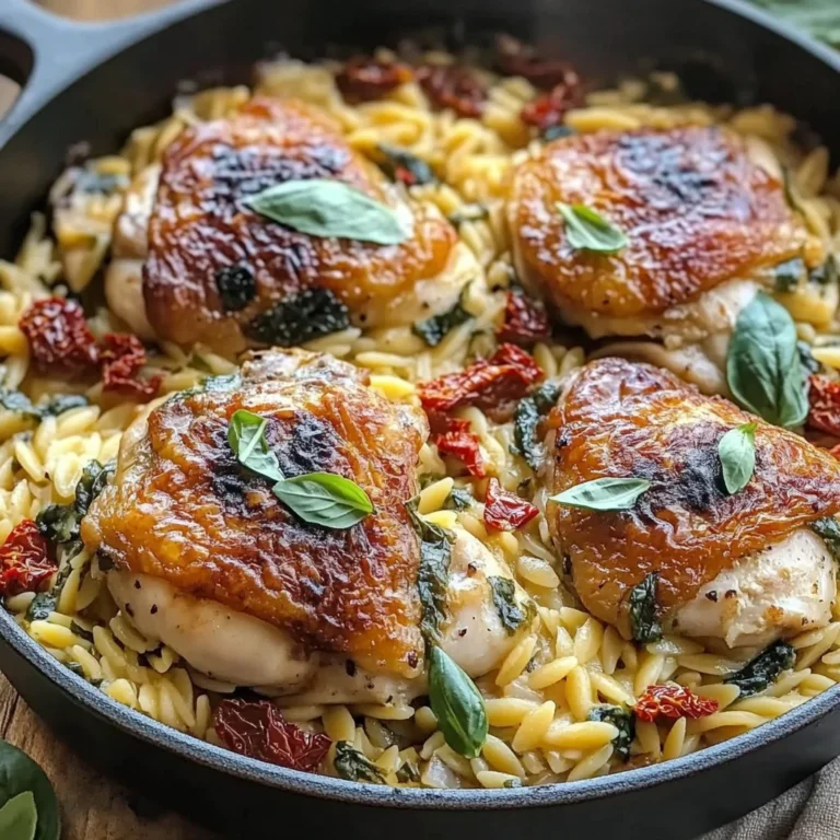 Poulet et Orzo en Cocotte