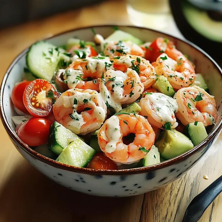 Salade Crevettes Sauce Crémeuse