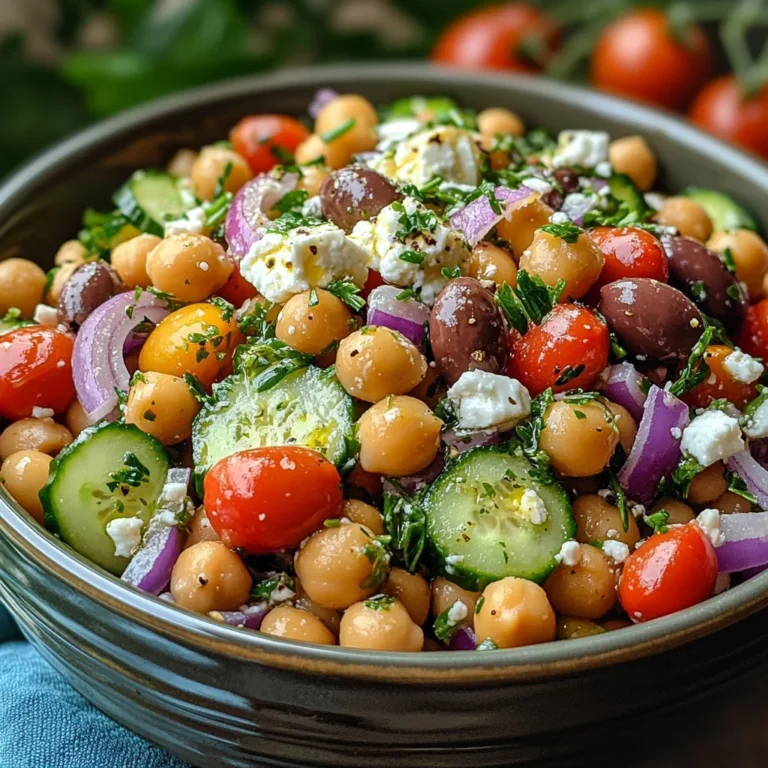 Salade Pois Chiches Grecque Feta