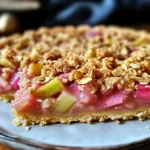 Tarte crumble à la rhubarbe